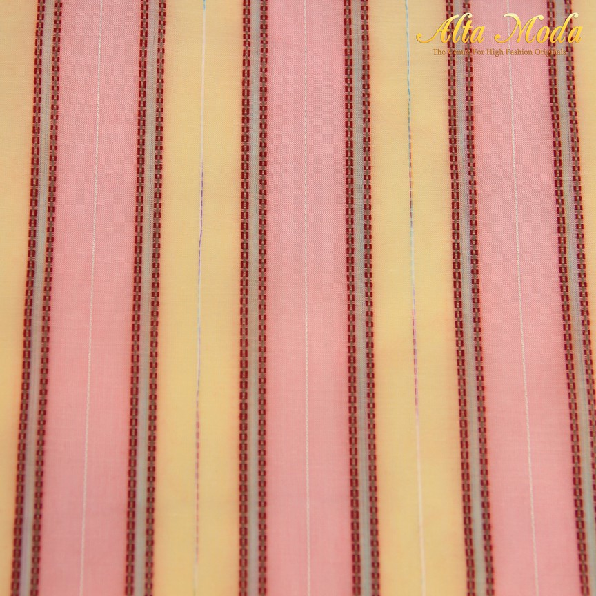 

Alta Moda Katun Voile Pink Orange Garis (1M)