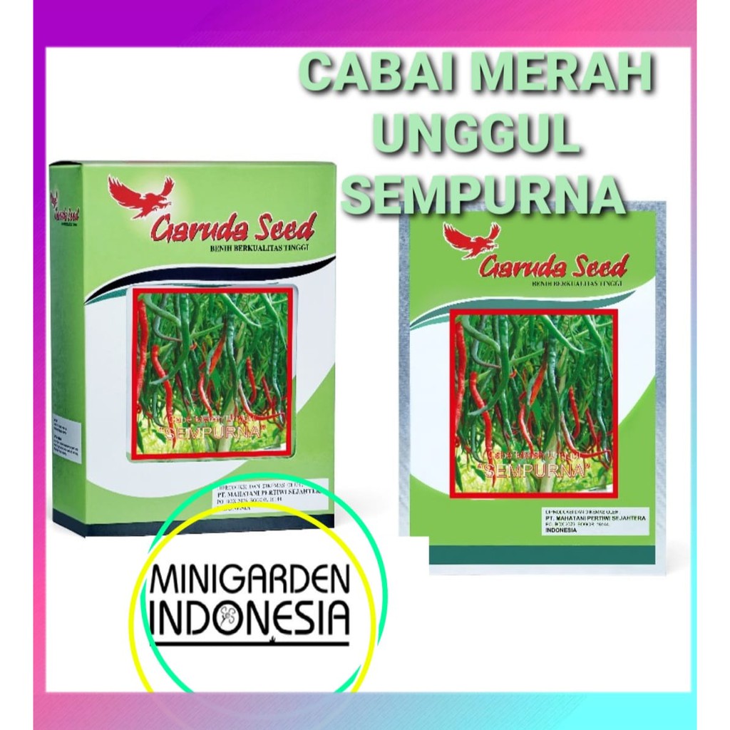 cabai keriting SEMPURNA PACK 10 GRAM benih bibit cabe merah unggul  garuda seed sayur ±2000 biji