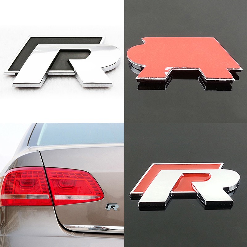 Stiker Emblem Rline R Line Bahan Metal Untuk Bagasi Mobil Vw Golf