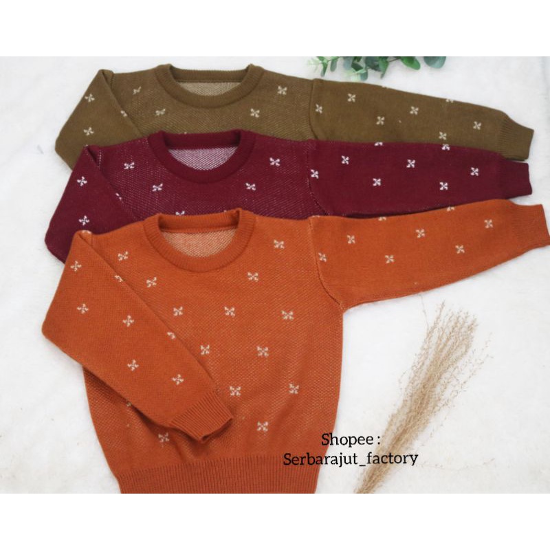 Veya knitwear polka/Sweater anak 1th-3th/Sweater Rajut Anak