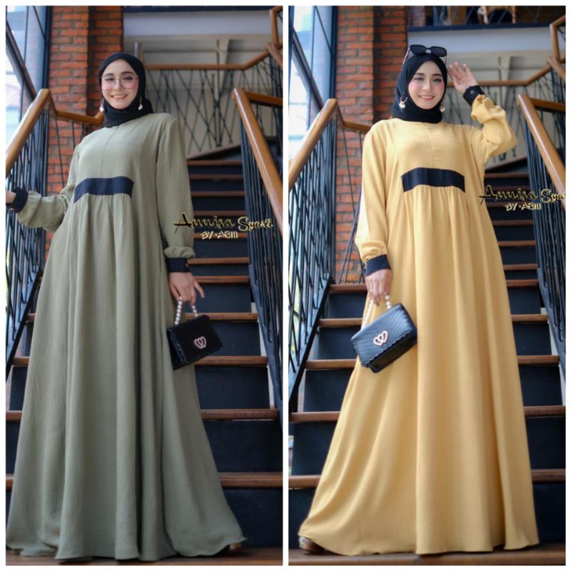 Dress Annisa Cringkle ORI Annisa Syari by ASM