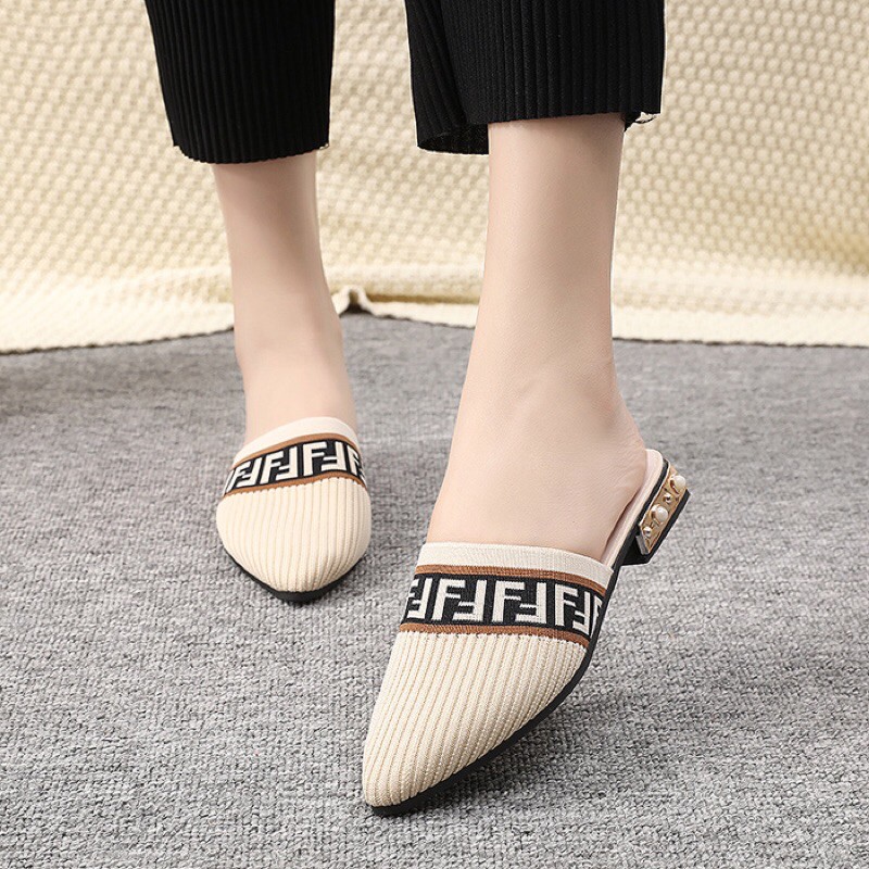 SG0177 syafniegalery ff mule slip on sandal impor