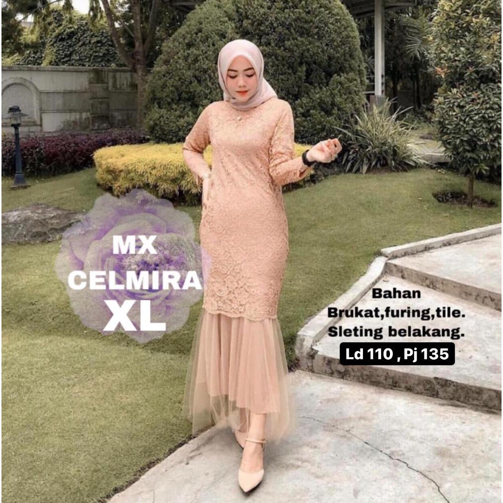 MAXI CELMIRA BRUKAT rD / MAXI DRESS BRUKAT DUYUNG SIZE M-L-XL