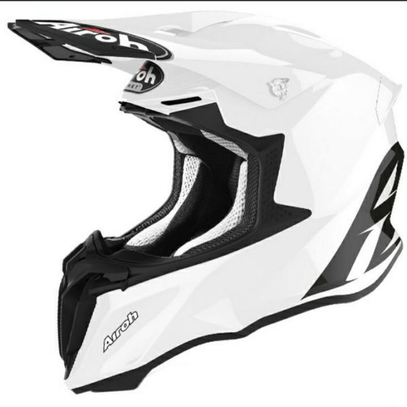 HELM AIROH TWIST 2.0 WHITE GLOSS ORIGINAL HELM CROSS AIROH AVIATOR HELM MOTOCROSS AIROH AVIATOR