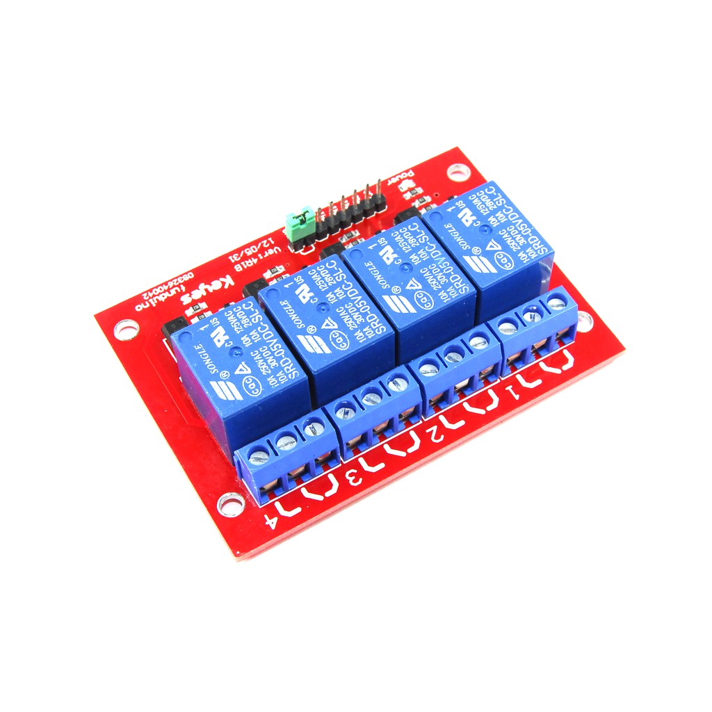 4 CHANNEL RELAY MODULE RED 5V high quality keyes brand mark