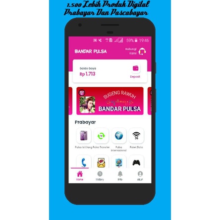 Aplikasi Android Penjualan Pulsa By Serpul Lengkap Dengan Web Admin Canel