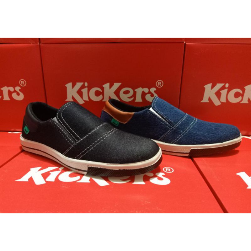 Kickers Sepatu Casual Pria Slip On Denim
