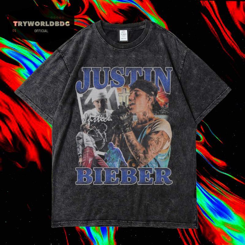KAOS OVERSIZED / KAOS WASHED / OVERSIZED T SHIRT / KAOS JUSTIN BIEBER JUSTICE VINTAGE TEE