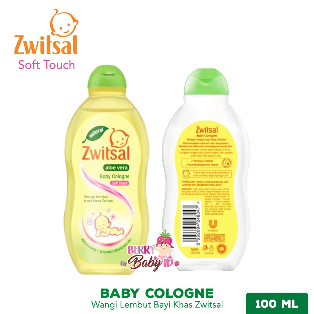 Zwitsal Natural Baby Cologne Soft Touch 100 ml Parfum Bayi Anak ZWT004 Berry Mart