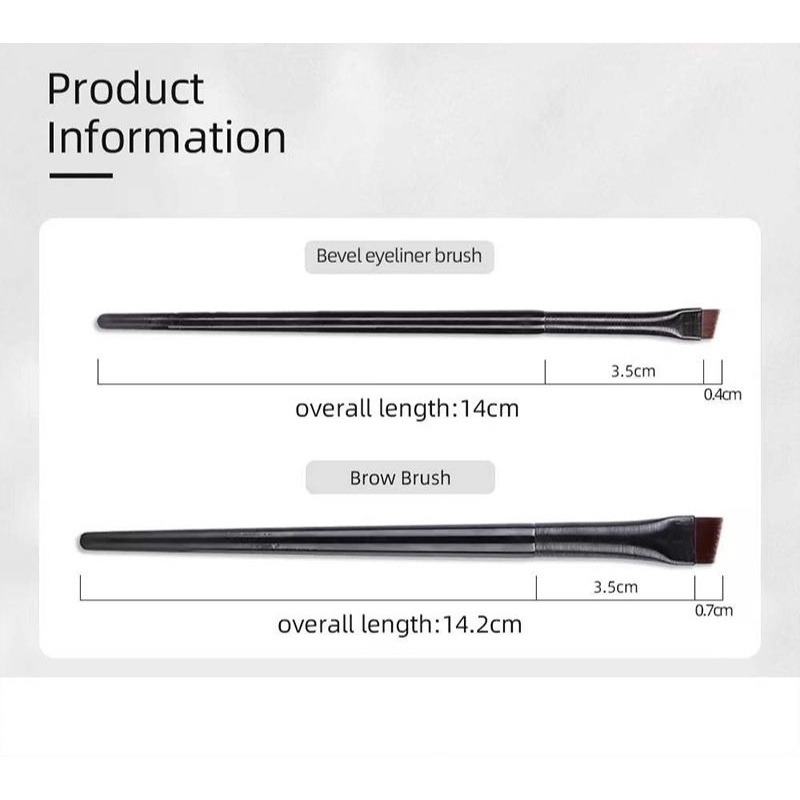 Ultra thin flat brush eyeliner eyebrow brush kuas eyeliner/brow