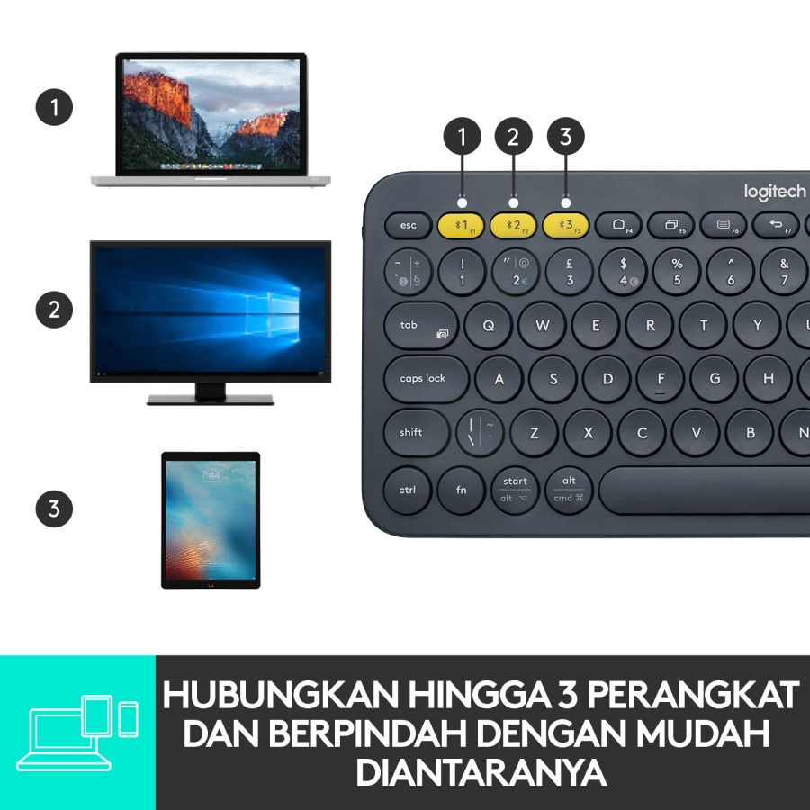 Logitech K380 Keyboard Wireless Bluetooth Multi-Device