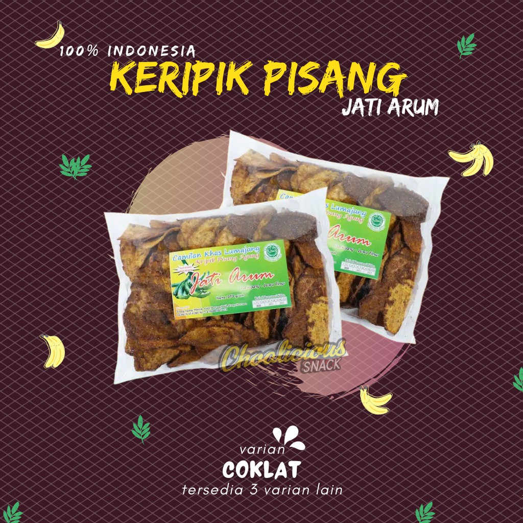 

KERIPIK PISANG AGUNG RASA COKLAT RENYAH JATI ARUM