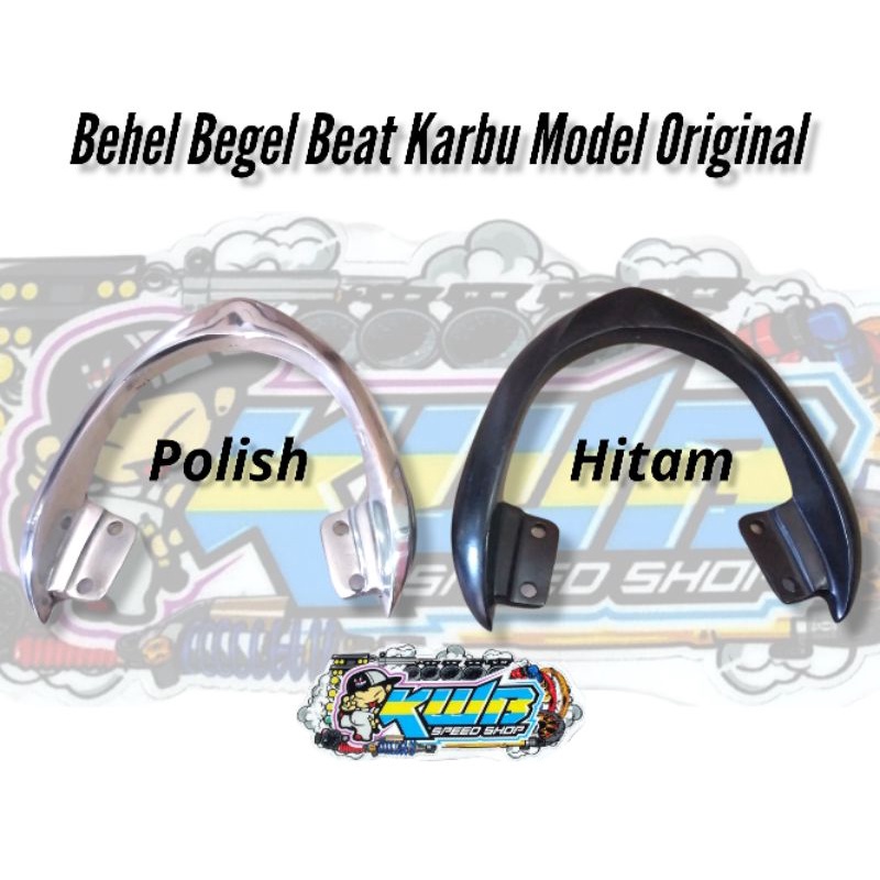 Behel belakang beat karbu model ori Behel Beat Karbu Chrome Krom Poles Variasi Begel Planger Beat Lama Chrome Termurah Behel beat karbu begel PNP beat 2009 2010 2012 planger beat karbu beat lama model ori original