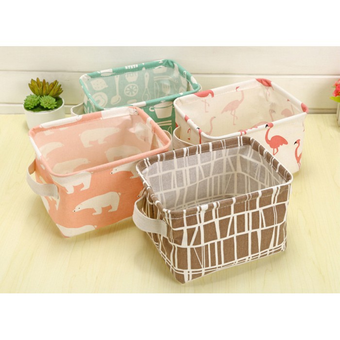 Storage Box Keranjang Lipat Multifungsi Organizer Mini Basket Kotak Penyimpanan