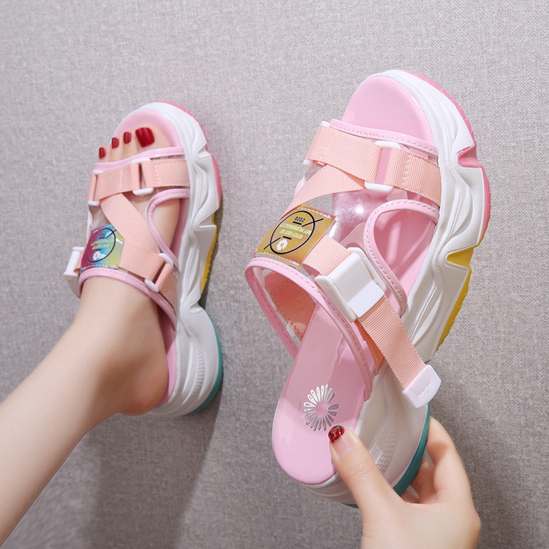 FD Sandal Kekinian Ala Cewek Korea Sendal Gunung Import Wanita Cantik Slip On DI-038