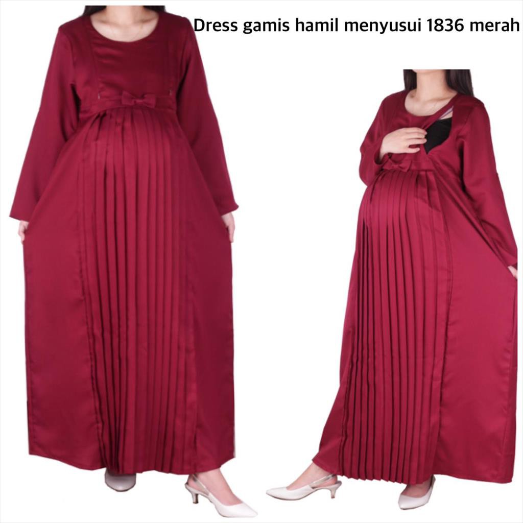 Baju hamil Dress Gamis Hamil Menyusui  1836