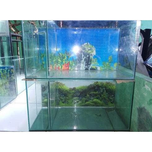 Harga Promo Aquarium kaca 60 x 30 x 35cm Filter Samping