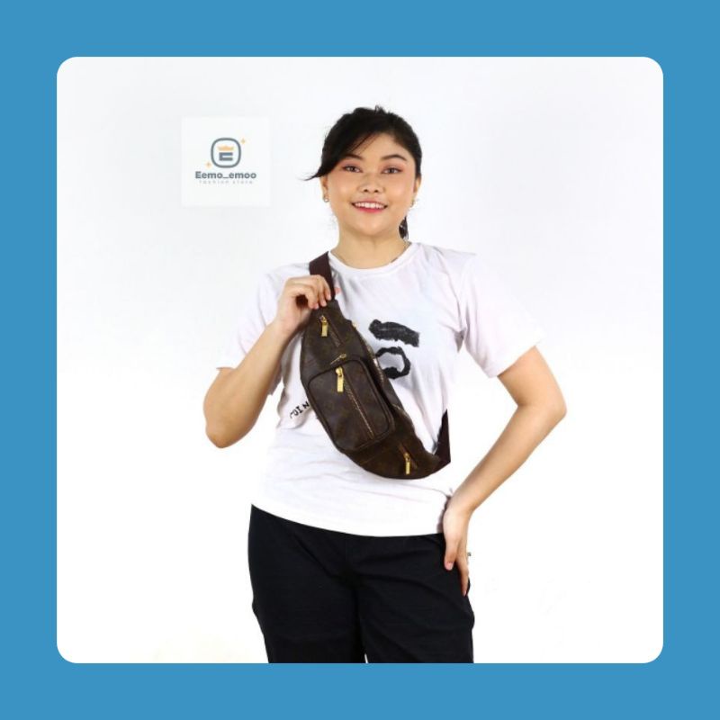 Waistbag LV Motif Tas Pinggang Wanita Fashion korean style EMOEMO