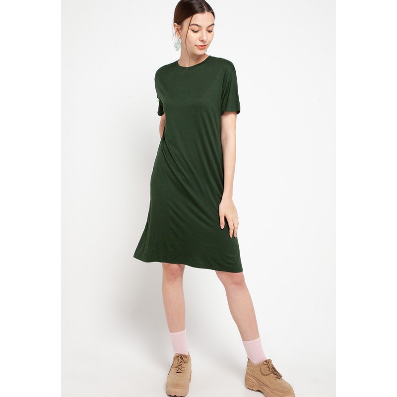 Tolliver Split T-Shirt Dress Green