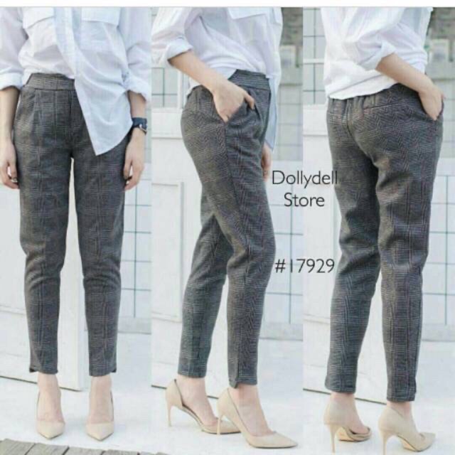 Zara Basic Pants Celana Basic MOTIF KOTAK Shopee Zara Basic Pants Celana Basic MOTIF KOTAK Shopee