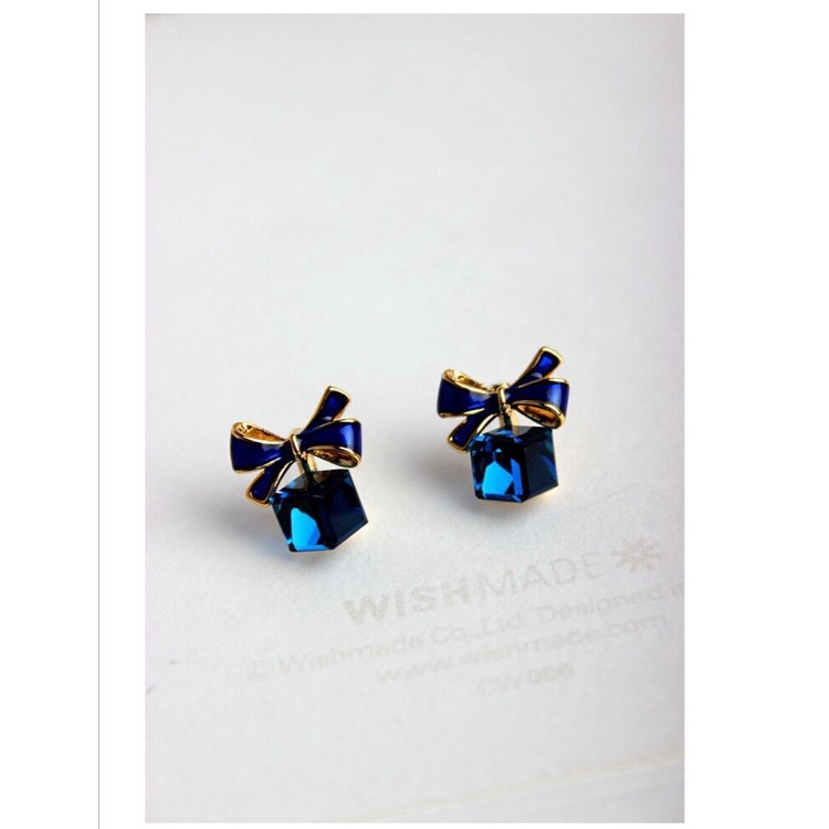 Anting fashion wanita bentuk medal pita ribbon model korea terbaru imut lucu bagus