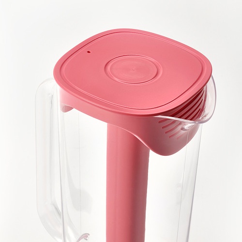 MOPPA Pitcher dengan penutup biru tua - merah cerah