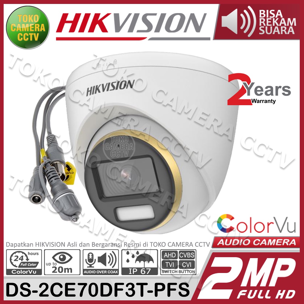 KAMERA INDOOR 2MP COLORVU HIKVISION CAMERA HIKVISION COLOR BERWARNA