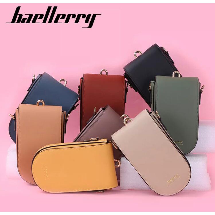 BAELLERRY Tas Selempang Wanita Kulit Tas HP Wanita Cewek Dompet BLY030