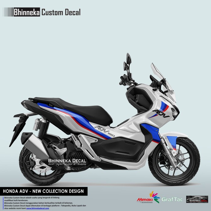 DECAL STICKER DECAL STICKER HONDA ADV DESAIN WHITE BMW-003