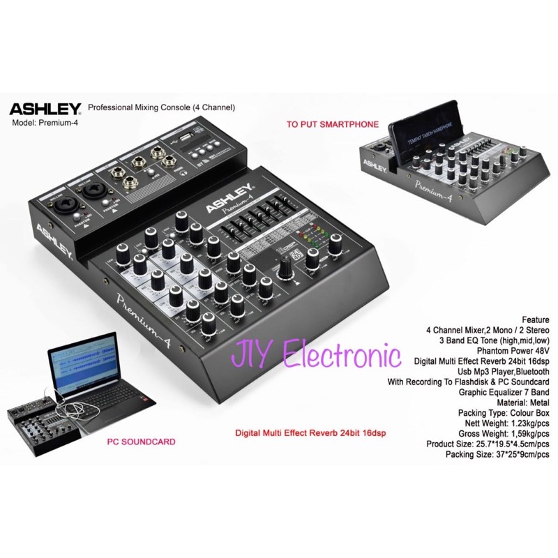 Audio Mixer Ashley 4 Channel Premium 4