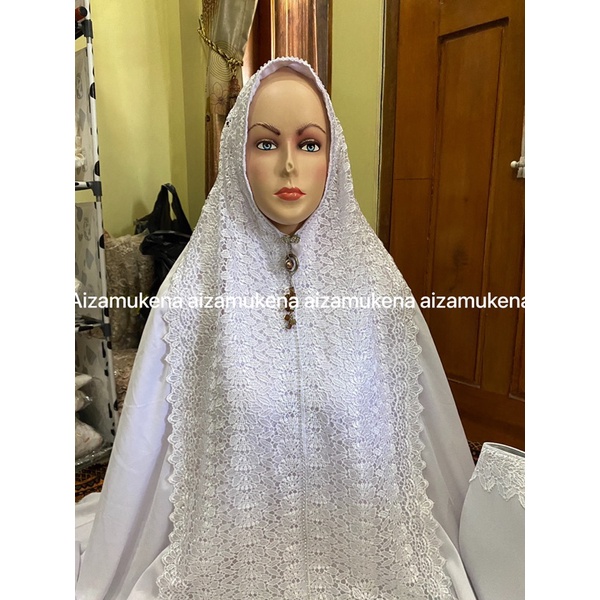 mukena zahra naghita putih tas behel swarovsky full kd (COD)