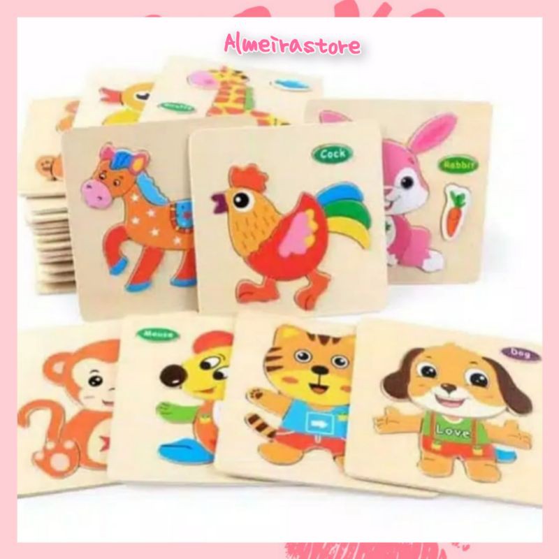 Mini Wooden Puzzle / Puzzle Kayu Mini