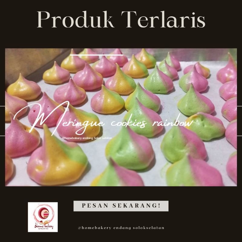 

Meringue cookies kue busa rainbow yummy enak tanpa cream of tartar