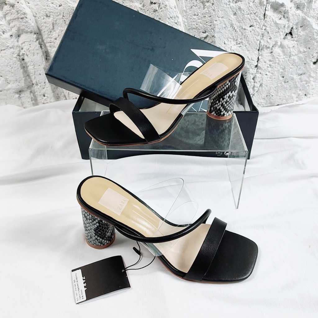 Jual ZR Side Strap Vinyl Snakeprint Heels Indonesia|Shopee Indonesia