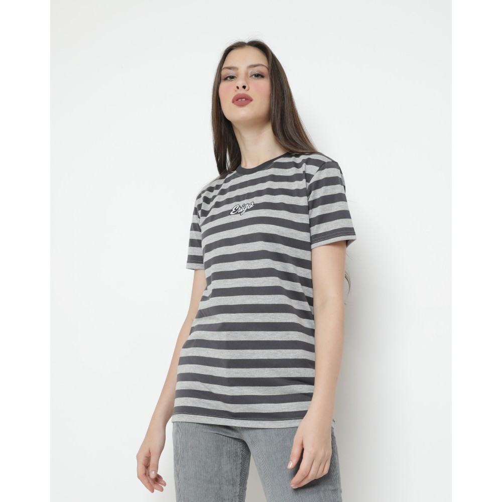 

Erigo T-Shirt Stripe Pocxy Darkgrey