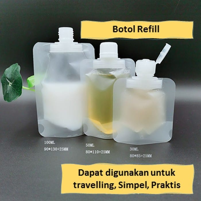 Botol Refill H412 Tempat Sabun Cair Travel Plastik Fliptop Travel Organizer ACC