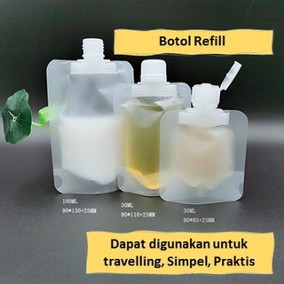 Image of thu nhỏ Botol Refill H412 Tempat Sabun Cair Travel Plastik Fliptop Travel Organizer ACC #3