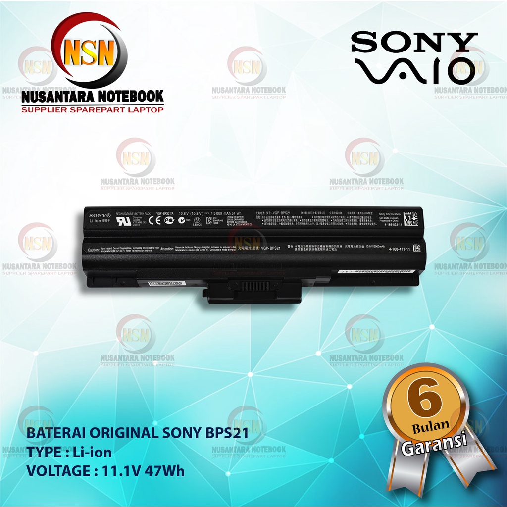 Battery Original Sony VGP BPS21/A Black ORIGINAL