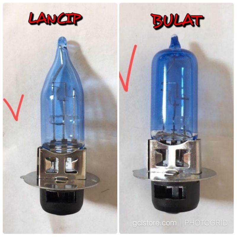 Lampu depan motor xenon lancip bulat 35watt bebek matic terang