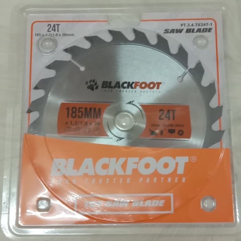 MATA POTONG KAYU- SAW BLADE 7”x 24T BLACKFOOT 7 Inchi 24T Circular Saw TERMURAH BERKUALITAS
