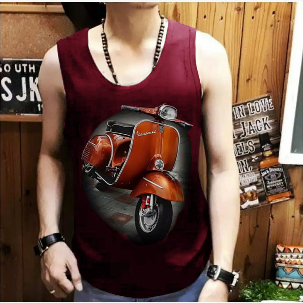 Asgard777 - Singlet VESPA / singlet terbaru / singlet pria / kaos dalam / singlet motif