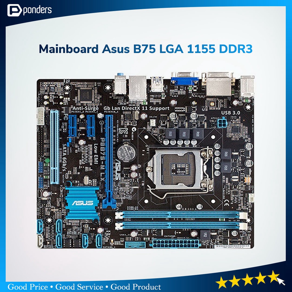 Jual Mainboard Motherboard Asus B75 DDR3 LGA 1155 Support Gen3