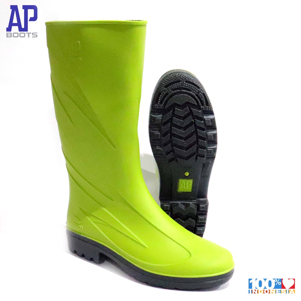 AP 2017 LEMON GREEN 37-43  - SEPATU BOOT SAFETY KARET -  AP BOOTS