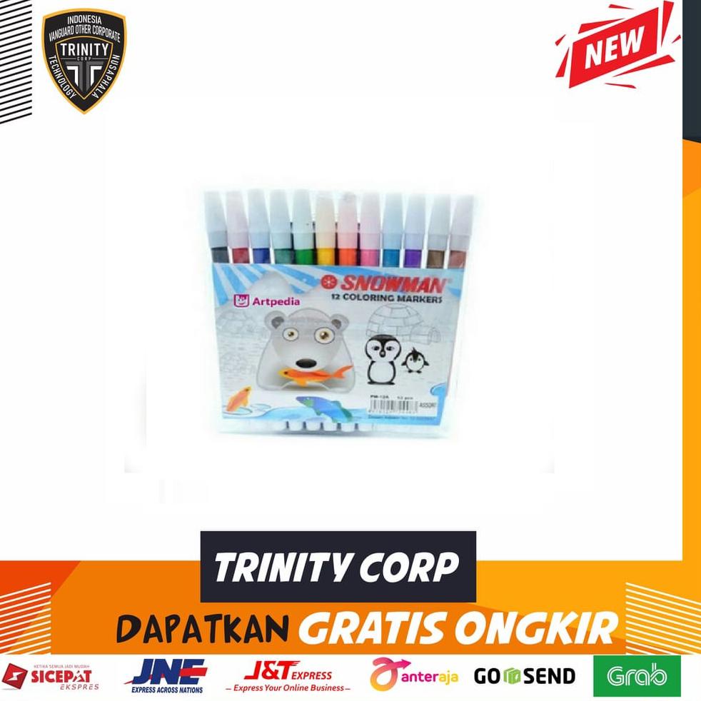 

(G2W8) ★ SPIDOL SNOWMAN 12 WARNA/6 WARNA //Trend@murah