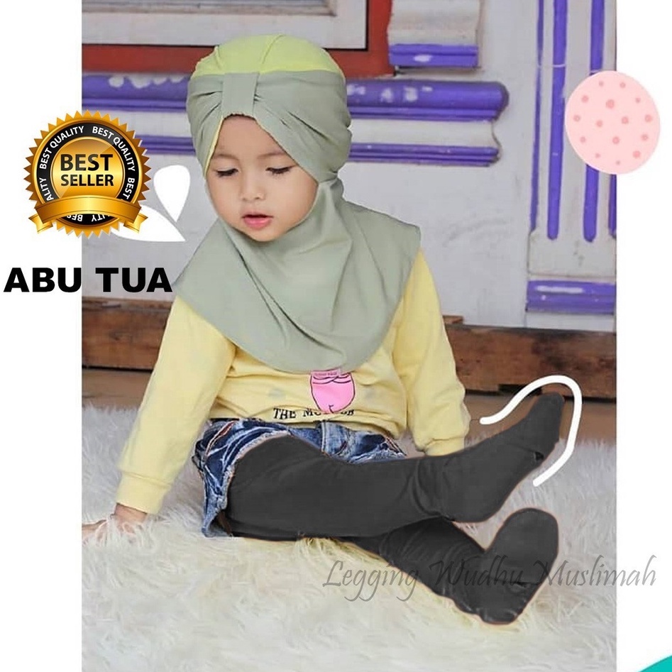 LEGGING WUDHU ANAK Cantik Lucu | Leging Wudhu Ukuran Anak Muslimah Muslim Jersy Premium Terbaik