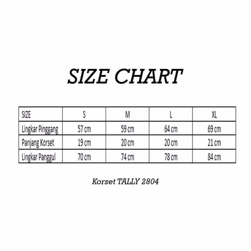 TALLY 2804 CD KORSET BUSA PENYANGGA TANPA Jahitan