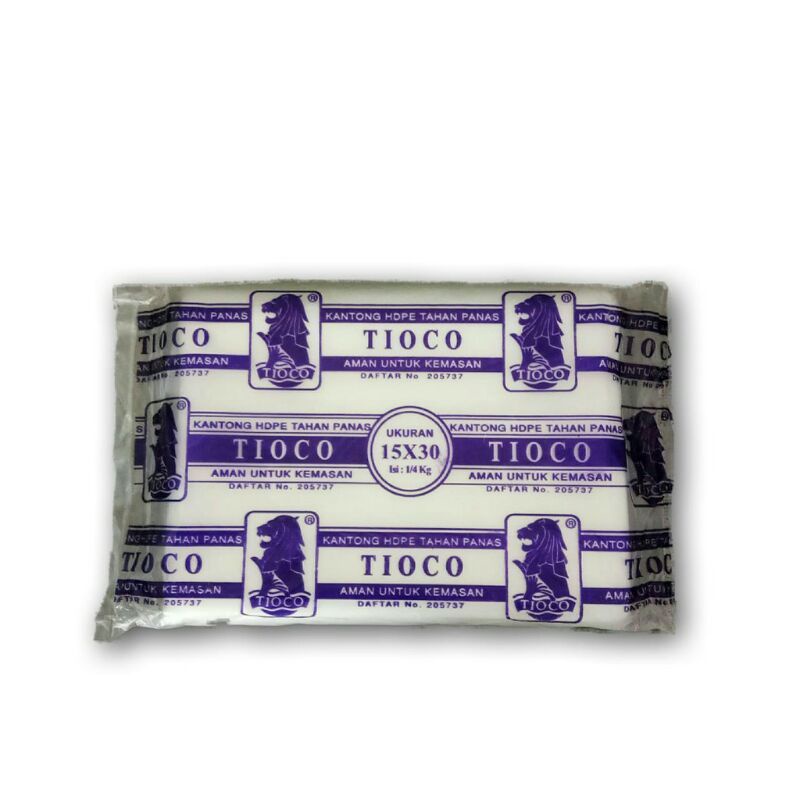 

Plastik HD Antipanas Tioco Uk. 1/4, 1/2, 1, 2 Kiloan (250 Gram)