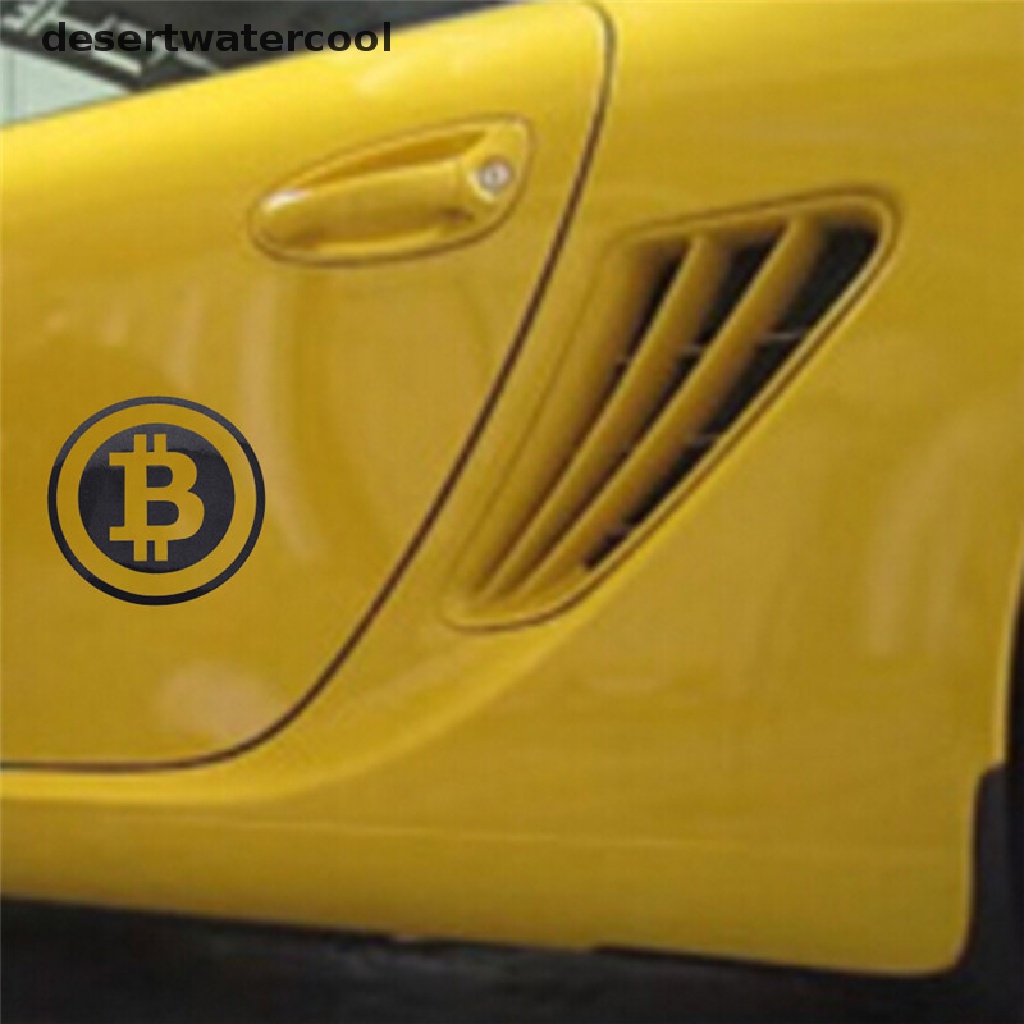 Deid sticker vinyl Desain Bitcoin Cryptocurrency Blockchain freedom Untuk Bumperkaca Mobil