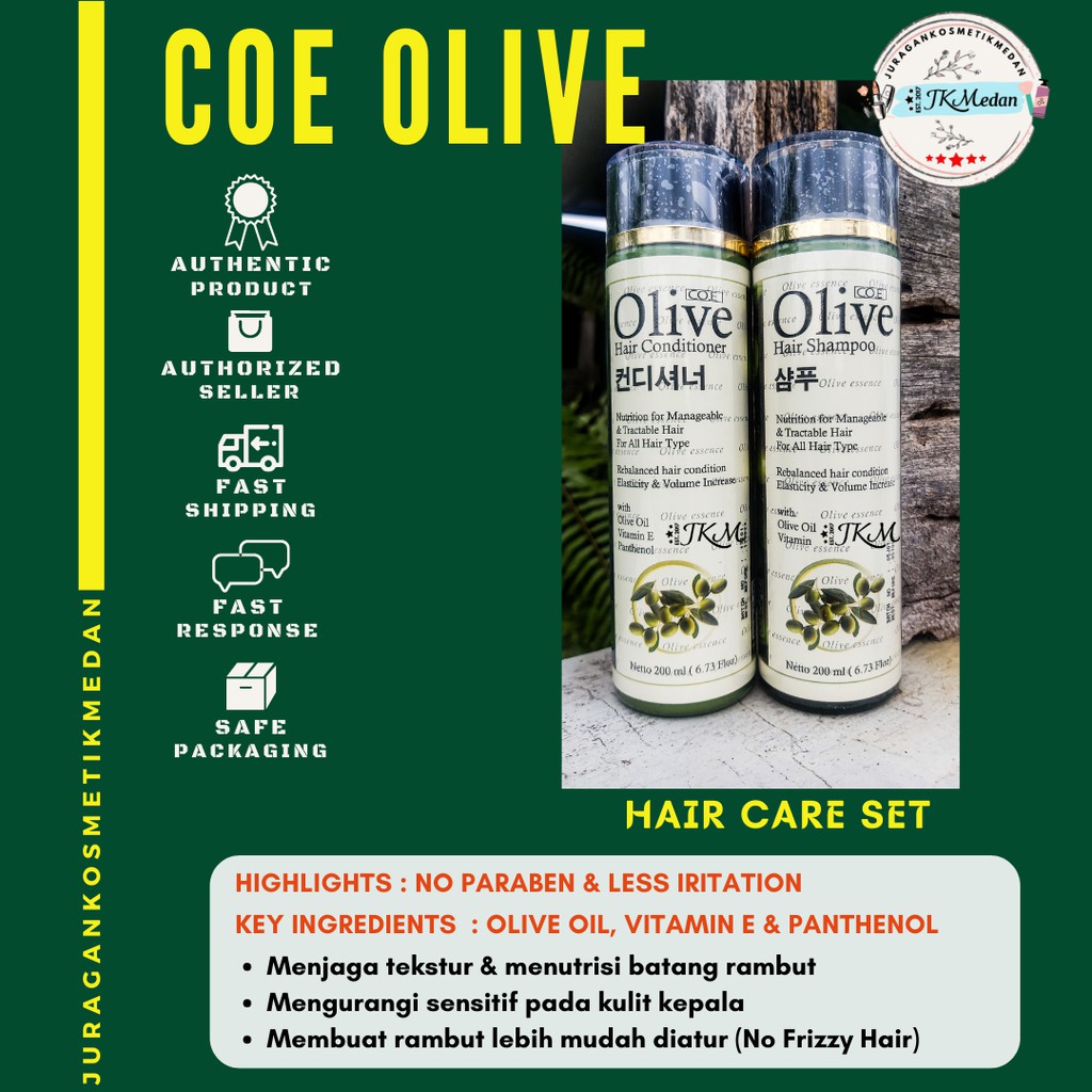 SHAMPOO OLIVE KOREA BPOM olive shampoo BY COE SHAMPO OLIVE 200ML OLIVE KONDISIONER OLIVE TONIC BPOM