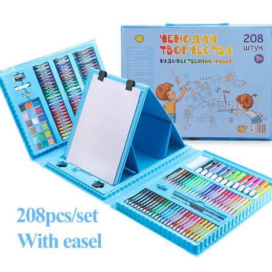 

(PERALATAN MENGGAMBAR) CRAYON ANAK SET 208PCS / ALAT LUKIS ANAK SET PENSIL WARNA CRAYON KADO - MERAH